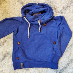 Blue Cowl Neck Sweatshirt